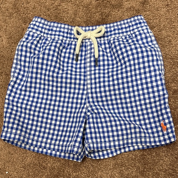 Ralph Lauren Gingham Toddler Boy Trunks - Picture 1 of 3